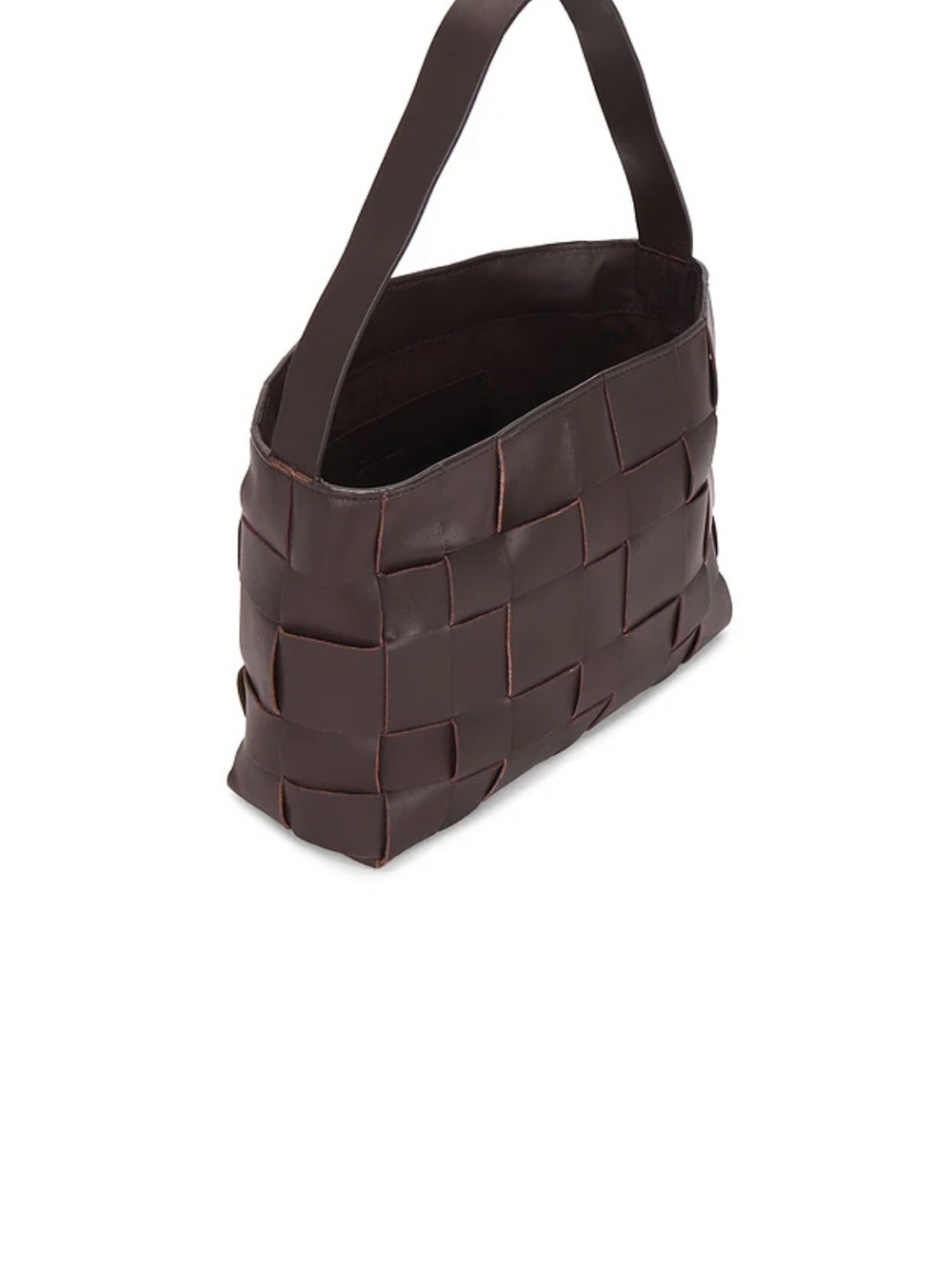 St. Agni Woven Leather Shoulder Bag in Chocolate - Picture 3 of 7